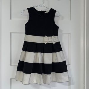 Girls black and white dress